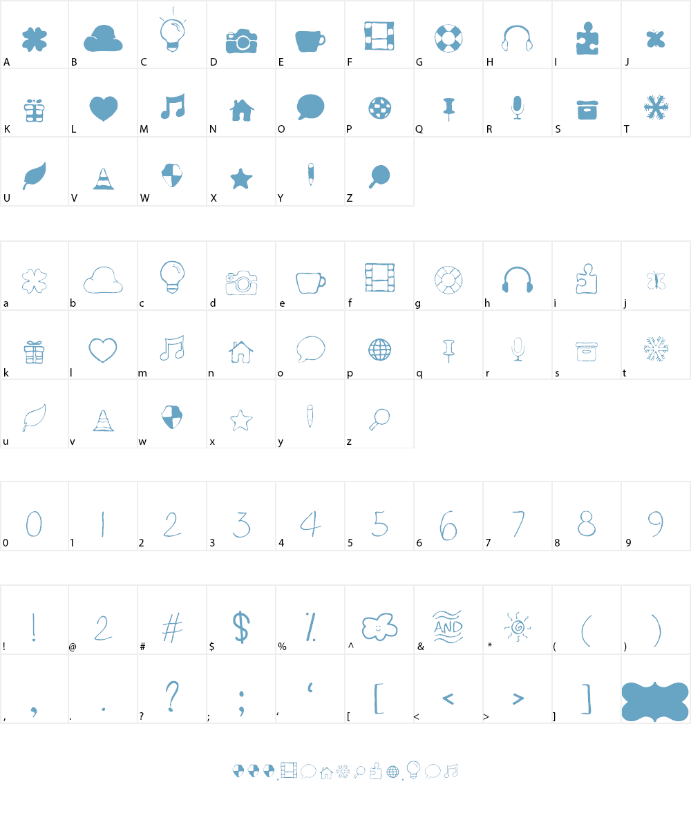 Symbols Font 2 Font Character